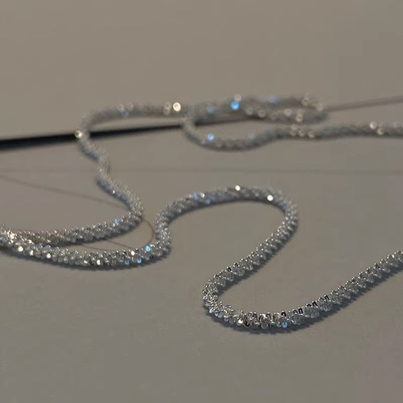 Elevate Your Elegance with the Popular Sparkling Clavicle Chain Choker Necklace for Women - Perfect for Weddings, Parties, and Birthday Celebrations