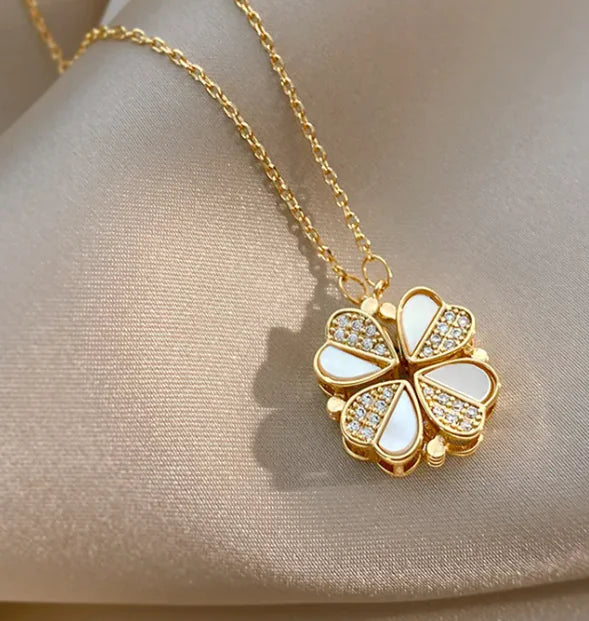 Lucky Heart Crystal Charm Necklace