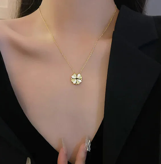Lucky Heart Crystal Charm Necklace