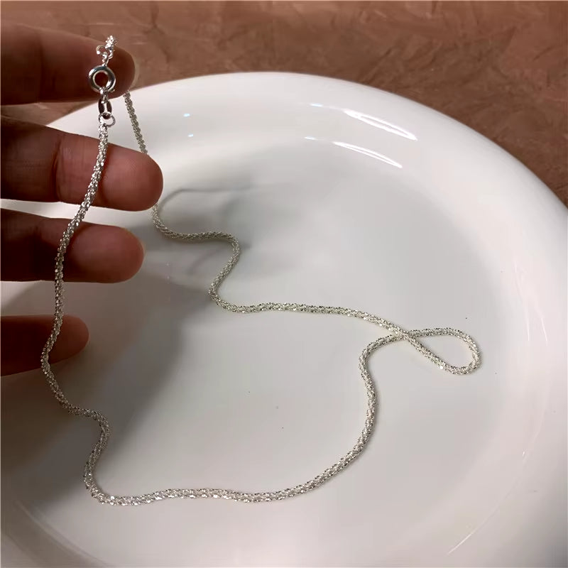 Elevate Your Elegance with the Popular Sparkling Clavicle Chain Choker Necklace for Women - Perfect for Weddings, Parties, and Birthday Celebrations