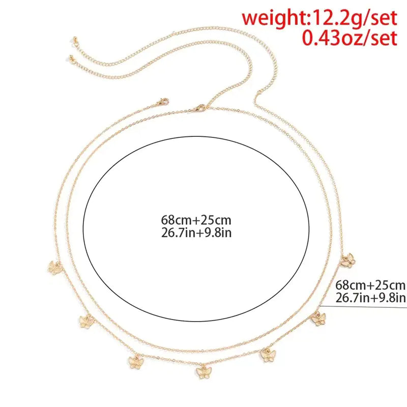 Elegant Butterfly Tassel Waist Chain